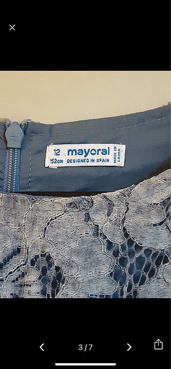 xs Beden Mayoral kız çocuk elbise
