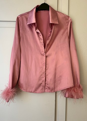 Shein Saten V Yaka Kadın Bluz - Görsel 6