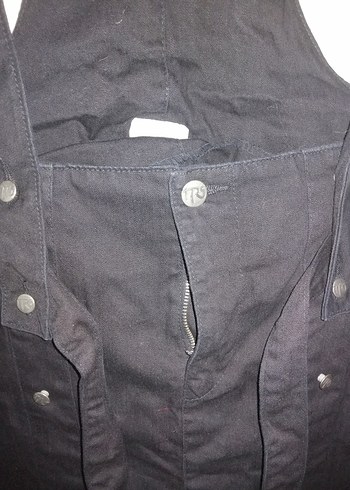 Siyah Askılı Kemerli mini elbise - Görsel 4