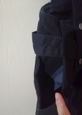 Siyah Askılı Kemerli mini elbise - Görsel 9