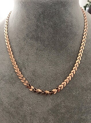 Gold rose balık sırtı kolye