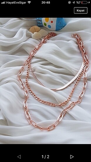 Rose gold kolye