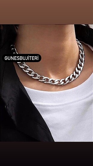 gümüş renk kolye