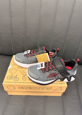 Erkek Çocuk Gri Skechers Spor Ayakkabı - Görsel 3