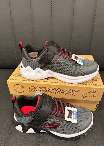 Erkek Çocuk Gri Skechers Spor Ayakkabı - Görsel 4
