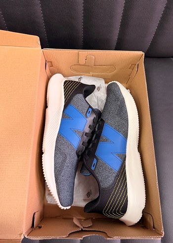 New Balance Gri Mavi Erkek Spor Ayakkabı - Görsel 4