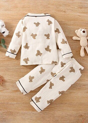 24-36 Ay Beden Müslin kumas bebek pijama takim