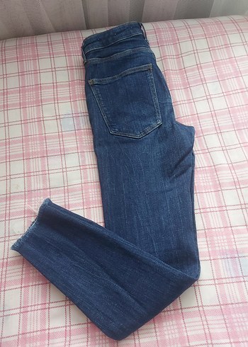 Kadın Lacivert Midi Boy Kot Pantolon - Görsel 4