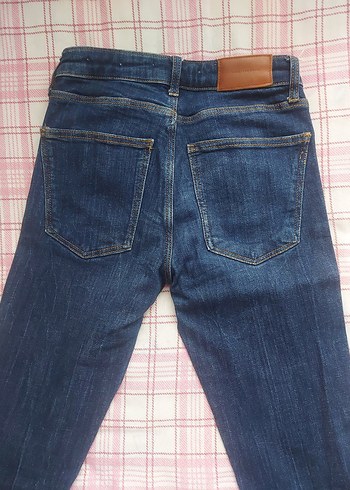 Kadın Lacivert Midi Boy Kot Pantolon - Görsel 5