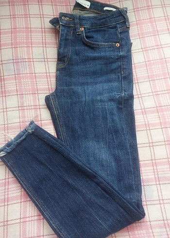 Kadın Lacivert Midi Boy Kot Pantolon - Görsel 3