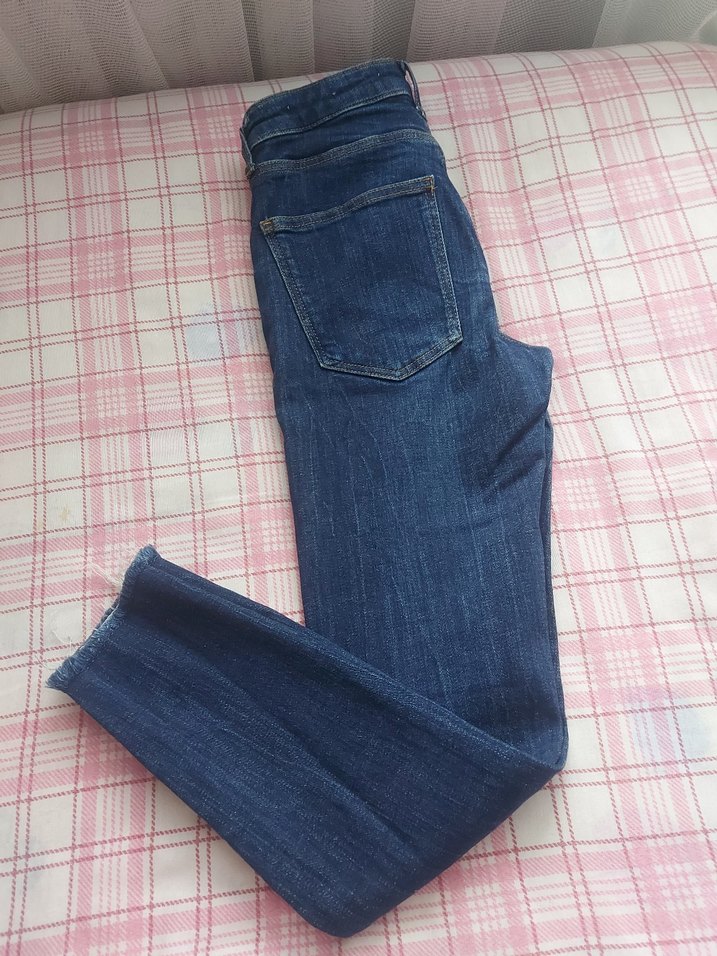 Kadın Lacivert Midi Boy Kot Pantolon - Görsel 4