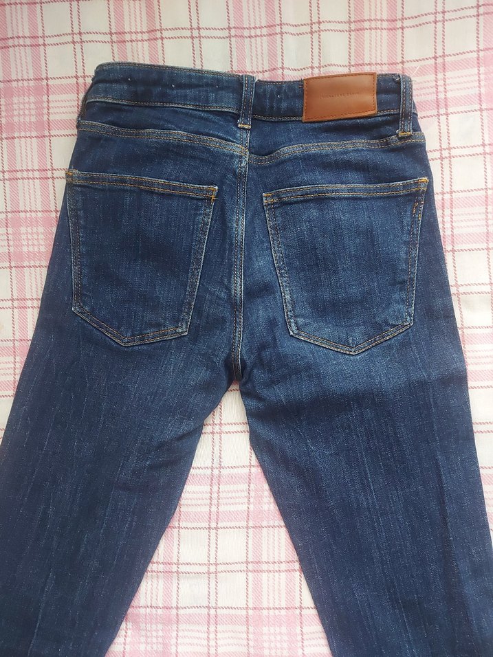 Kadın Lacivert Midi Boy Kot Pantolon - Görsel 5