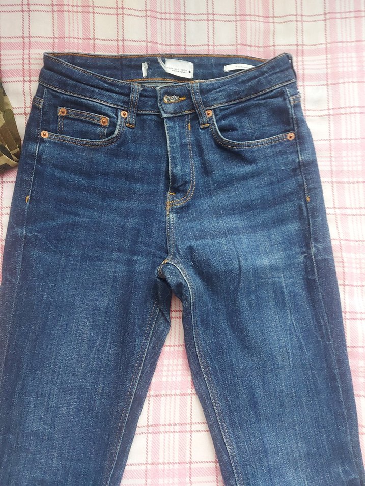 Kadın Lacivert Midi Boy Kot Pantolon - Görsel 2