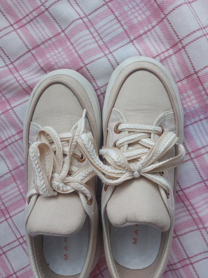 Bej Kadın Günlük Spor Ayakkabı - Görsel 2