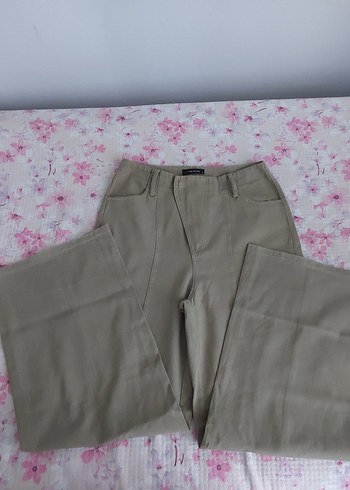 acik hakiKadın Pamuk Kumaş Rahat Kesim Pantolon - Görsel 2