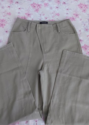 acik hakiKadın Pamuk Kumaş Rahat Kesim Pantolon - Görsel 5