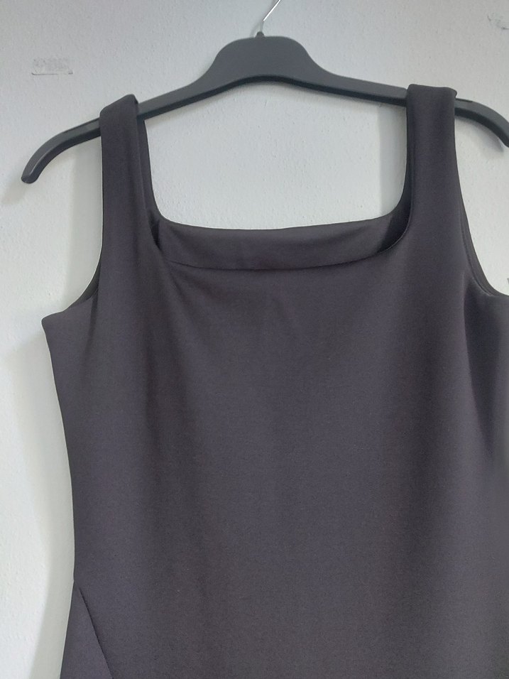 yan yirtmacli slimfit elbise - Görsel 5