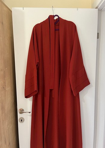 Kiremit rengi tesettür abaya