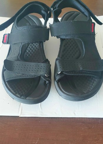 Siyah Erkek Spor Sandalet Velcro Bantlı