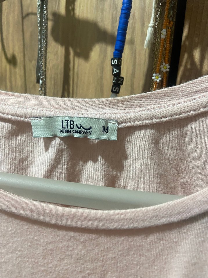 Pembe Baskılı Kısa Kollu Kadın Tişört - Görsel 2