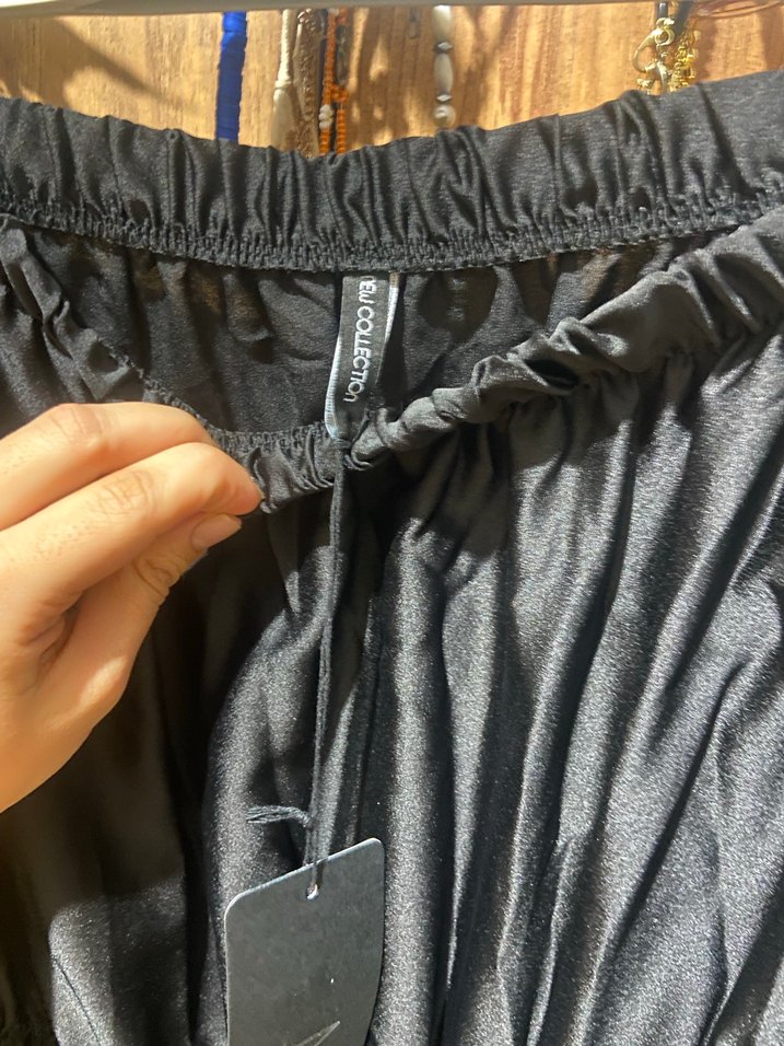 Siyah Uzun Kollu Salaş Kadın Elbise - Görsel 3