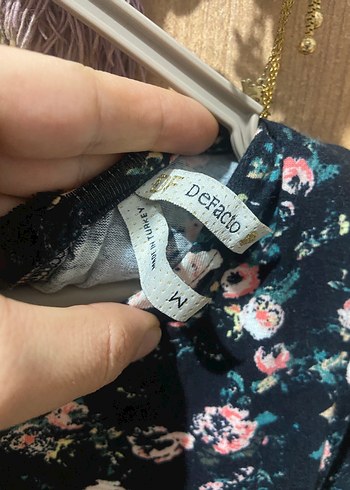 Çiçek Desenli V Yaka Midi Elbise - Görsel 4