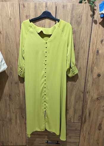 Uzun Kollu Yeşil Salaş Tunik - Görsel 2