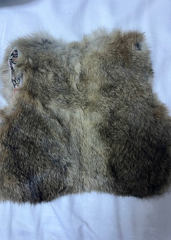 Kahverengi Kürklü Bohem Çocuk Yelek - Görsel 3