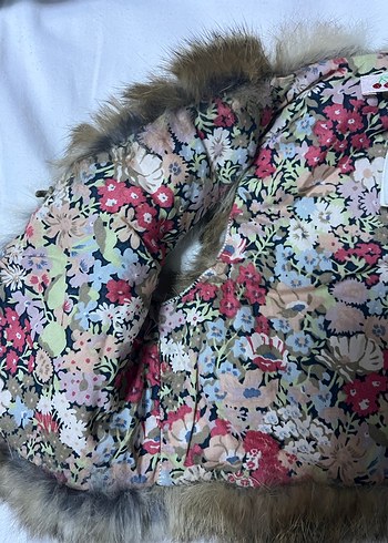 Kahverengi Kürklü Bohem Çocuk Yelek - Görsel 2