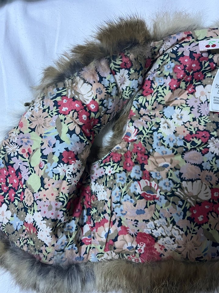 Kahverengi Kürklü Bohem Çocuk Yelek - Görsel 2