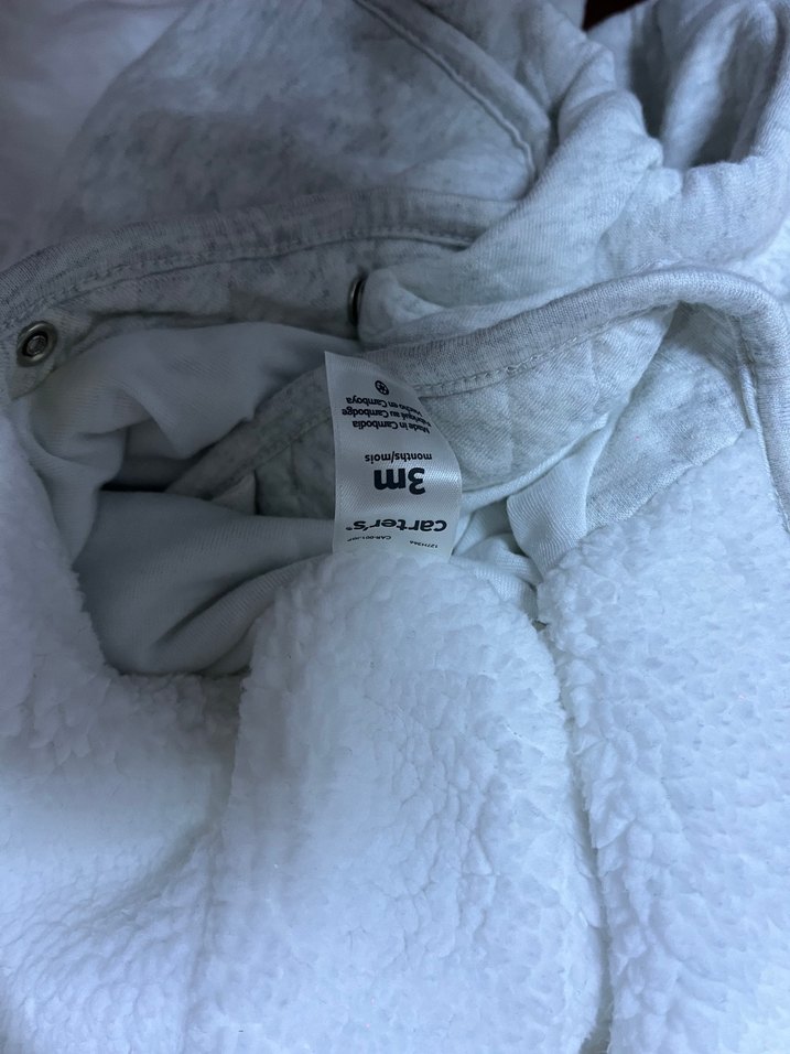 Gri Kapüşonlu Bebek Tulumu - Görsel 3