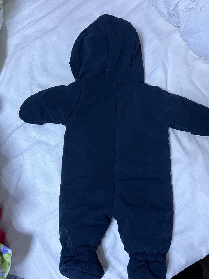 Koyu Mavi Fermuarlı Bebek Tulumu - Görsel 3