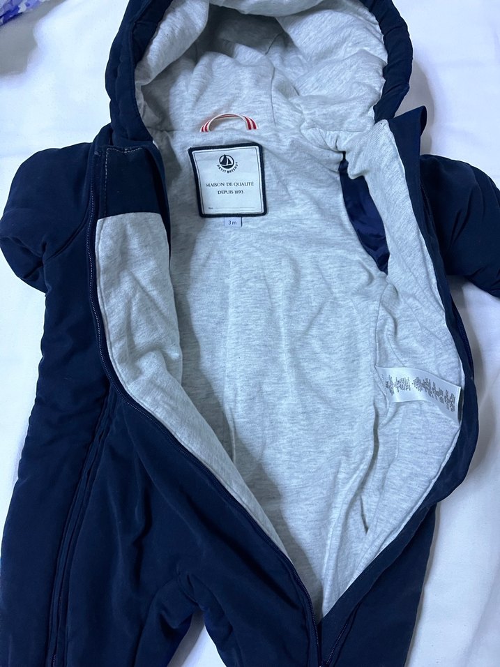 Koyu Mavi Fermuarlı Bebek Tulumu - Görsel 4