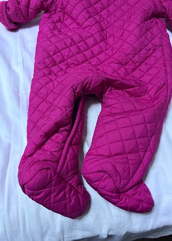 Düğmeli Pembe Bebek Kız Tulumu - Görsel 5