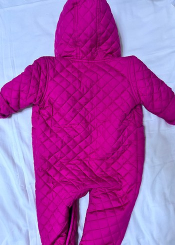 Düğmeli Pembe Bebek Kız Tulumu - Görsel 2