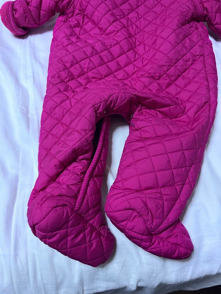 Düğmeli Pembe Bebek Kız Tulumu - Görsel 5