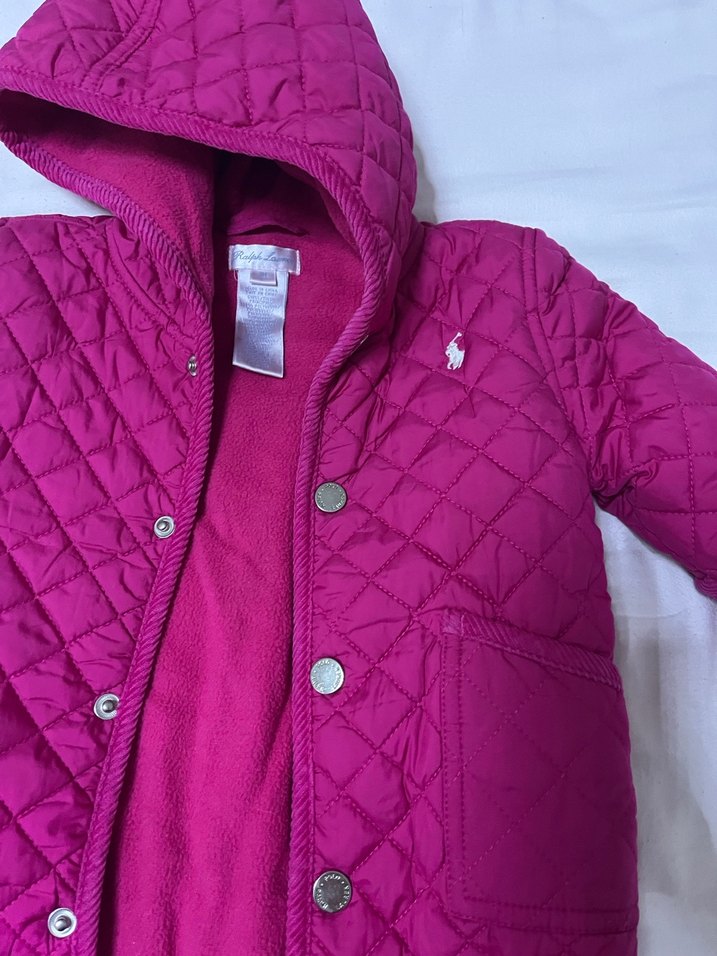 Düğmeli Pembe Bebek Kız Tulumu - Görsel 4