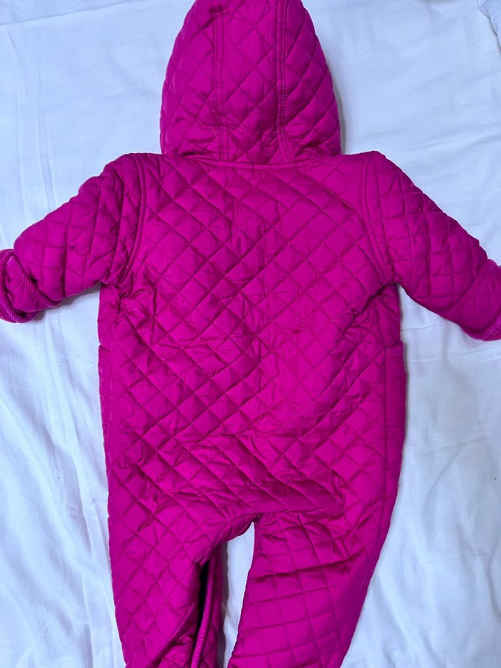 Düğmeli Pembe Bebek Kız Tulumu - Görsel 2