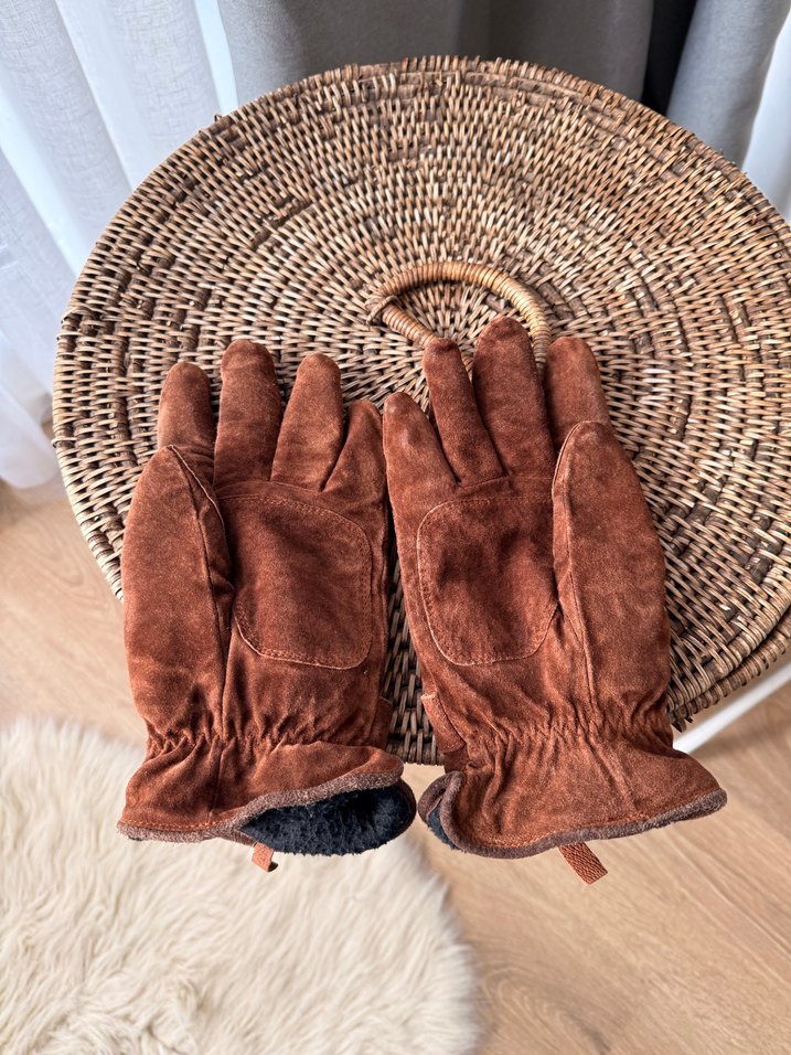 Hakiki süet deri eldiven ( unisex ) - Görsel 5