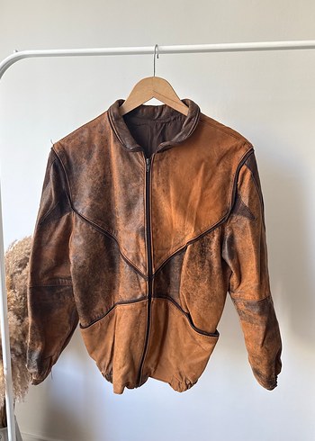 American Vintage Vintage Kahverengi Deri Ceket