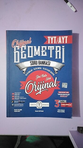 ORİJİNAL YAYINLARI TYT AYT GEOMETRİ SORU BANKASI 