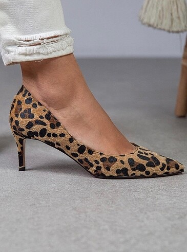 Şık Leopar Stiletto