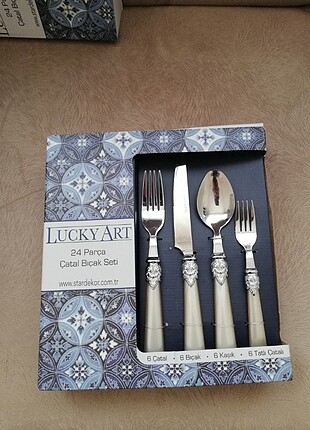 Lucky Art 24 Parça Çatal Bıçak Seti 2 Paket - Opsiyonlu