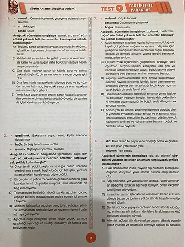  Beden Renk Paragraf Soru Bankası