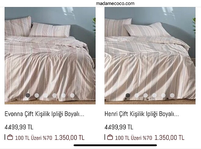  Beden ten rengi Renk Madame Coco Henri nevresim