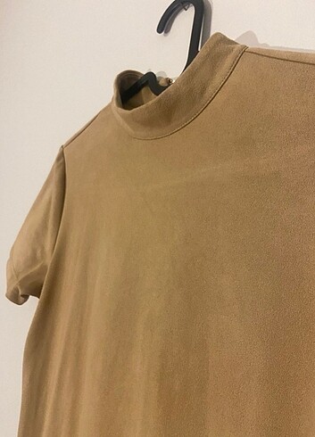 Süet Camel elbise