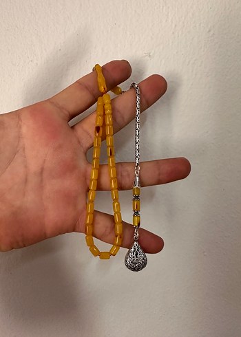 Renk alma garantili 925 ayar ağır püsküllü sıkma kehribar