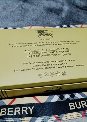 Burberry Desenli Erkek Boxer Seti - Görsel 2