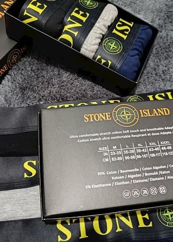 Stone İsland Gri Erkek Boxer 3'lü Set - Görsel 2