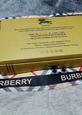 Burberry Desenli Erkek Mini Boxer - Görsel 2